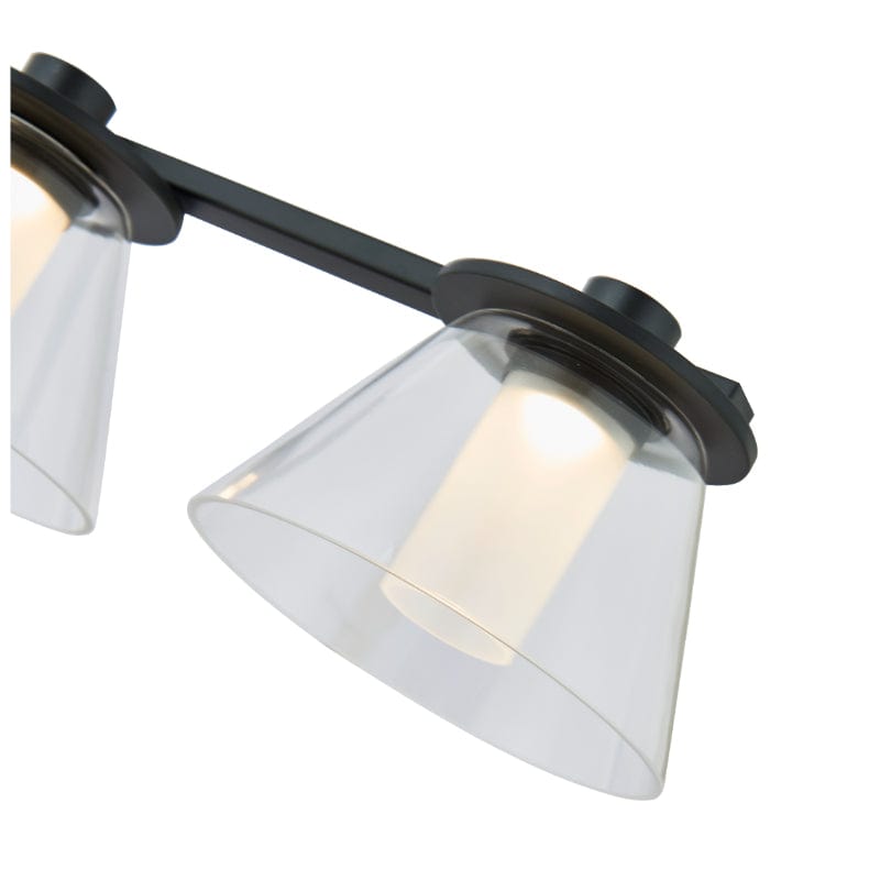 Abra Abra 3 Light Clear Glass Cones with Opal Glass Diffuser 20127WV