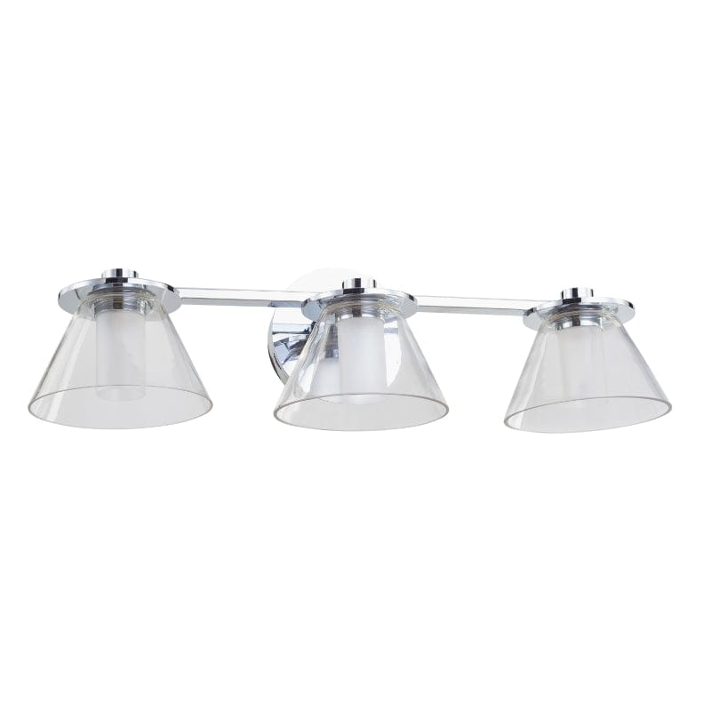 Abra Abra 3 Light Clear Glass Cones with Opal Glass Diffuser 20127WV