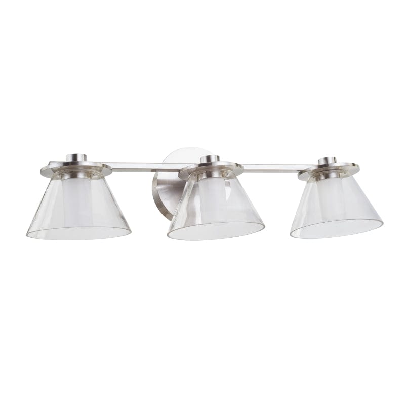 Abra Abra 3 Light Clear Glass Cones with Opal Glass Diffuser 20127WV