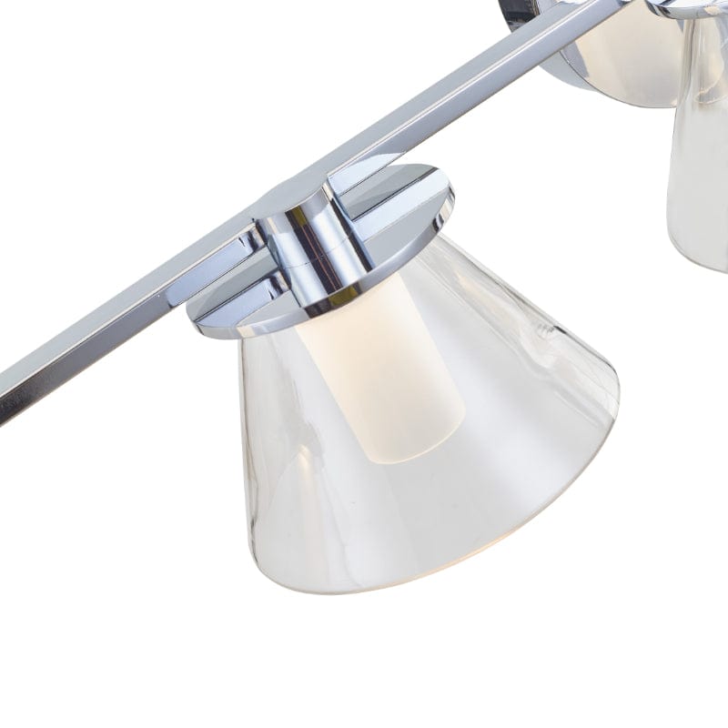 Abra Abra 3 Light Clear Glass Cones with Opal Glass Diffuser 20127WV