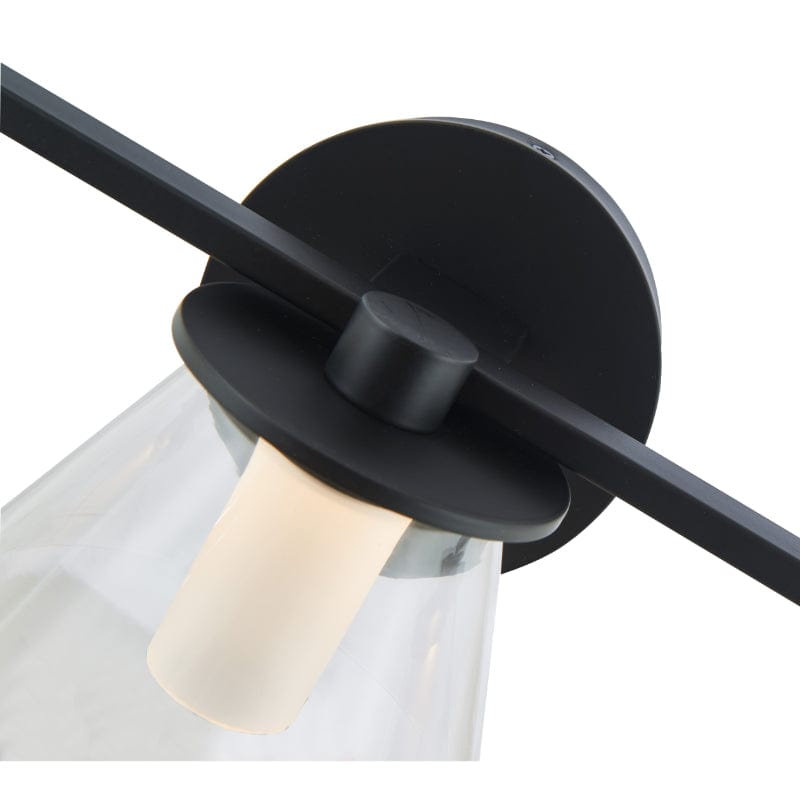 Abra Abra 3 Light Clear Glass Cones with Opal Glass Diffuser 20127WV