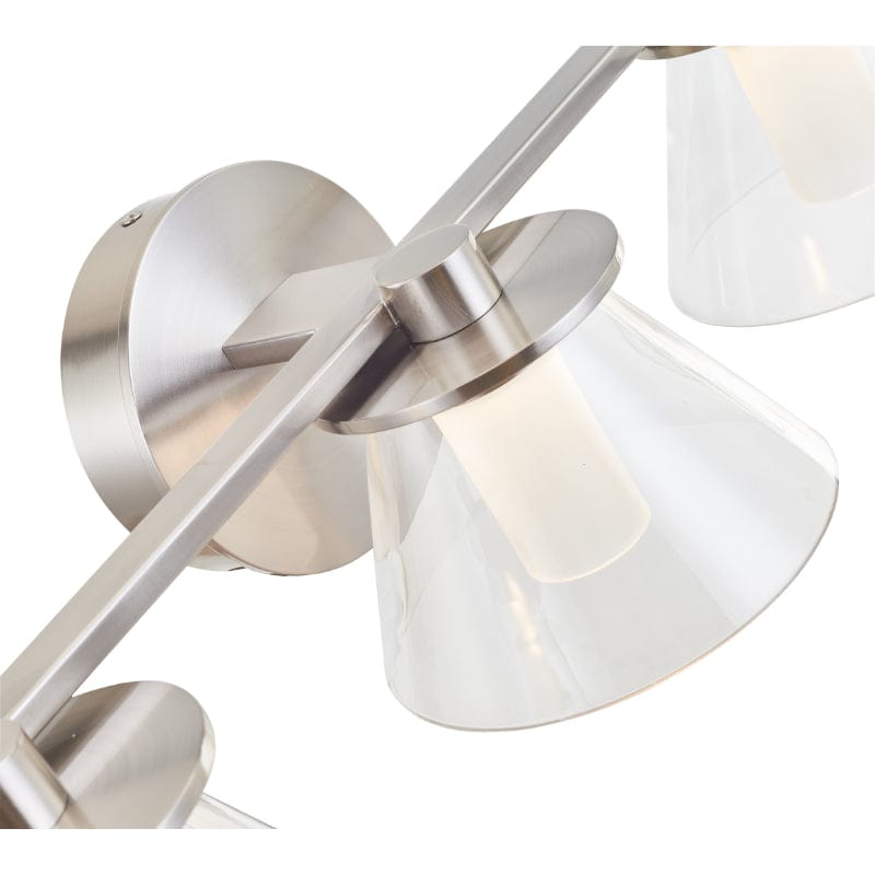 Abra Abra 3 Light Clear Glass Cones with Opal Glass Diffuser 20127WV