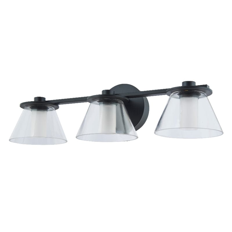 Abra Abra 3 Light Clear Glass Cones with Opal Glass Diffuser 20127WV