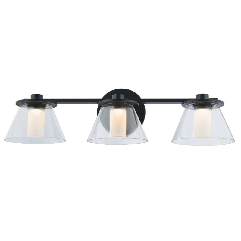 Abra Abra 3 Light Clear Glass Cones with Opal Glass Diffuser 20127WV