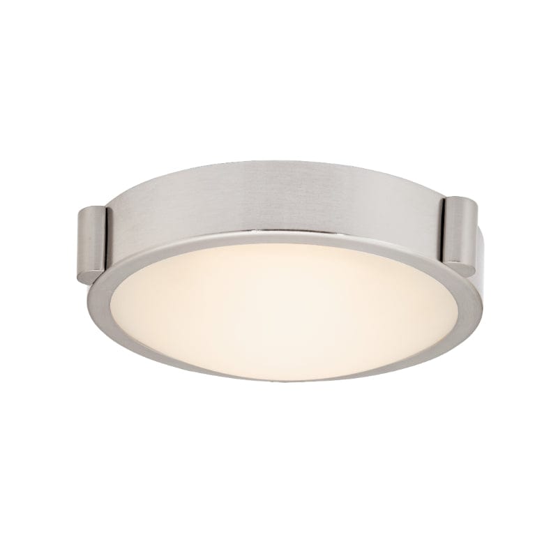 Abra Brushed Nickel Abra 8" Low Profile Frosted Glass Flushmount with High Output Dimmable LED 30064FM