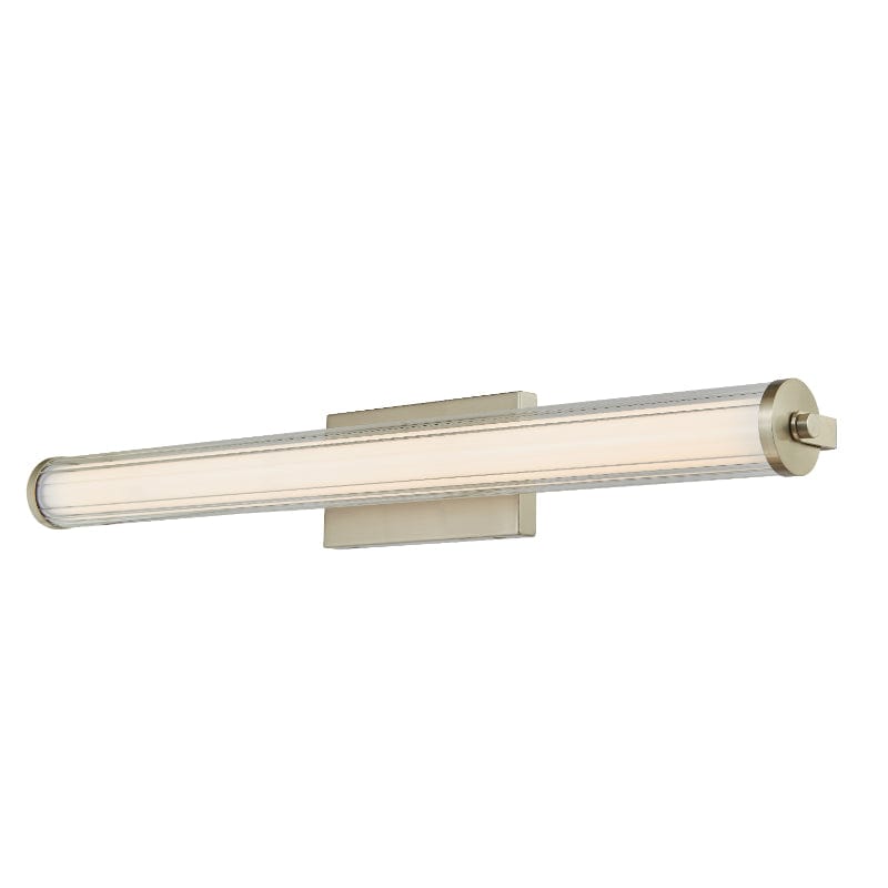 Abra Brushed Nickel Abra Fluted Clear Glass Vanity 20161WV