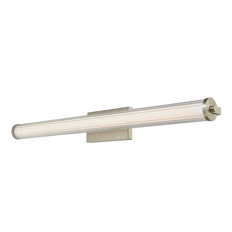 Abra Brushed Nickel Abra Fluted Clear Glass Vanity 20162WV