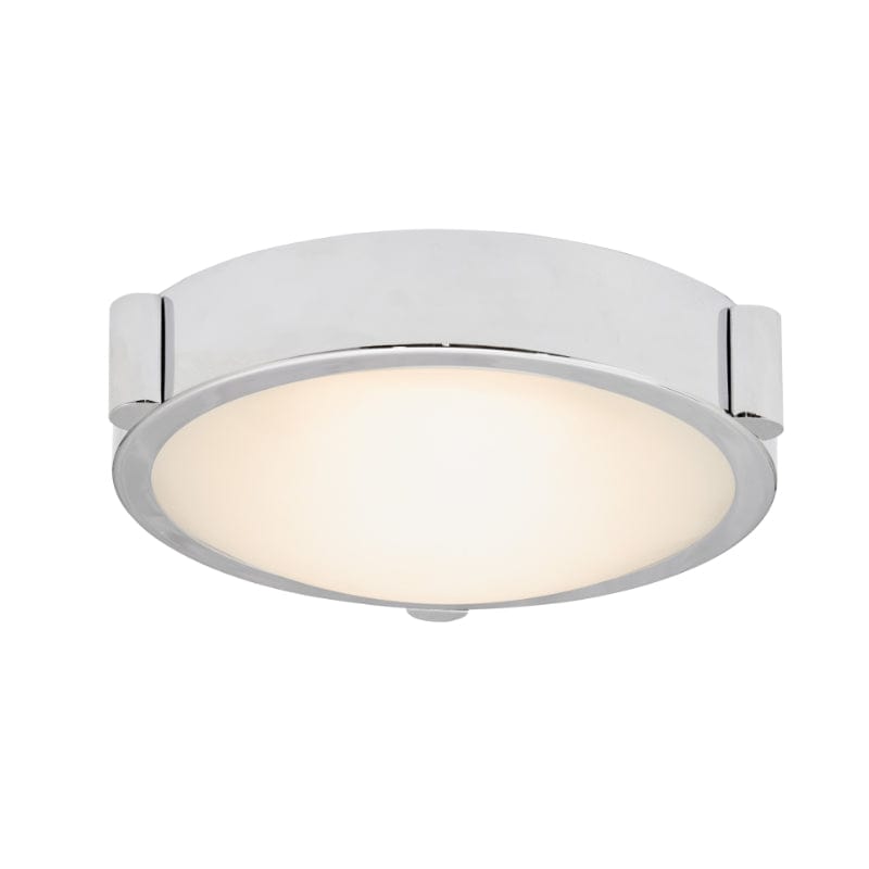 Abra Chrome Abra 8" Low Profile Frosted Glass Flushmount with High Output Dimmable LED 30064FM