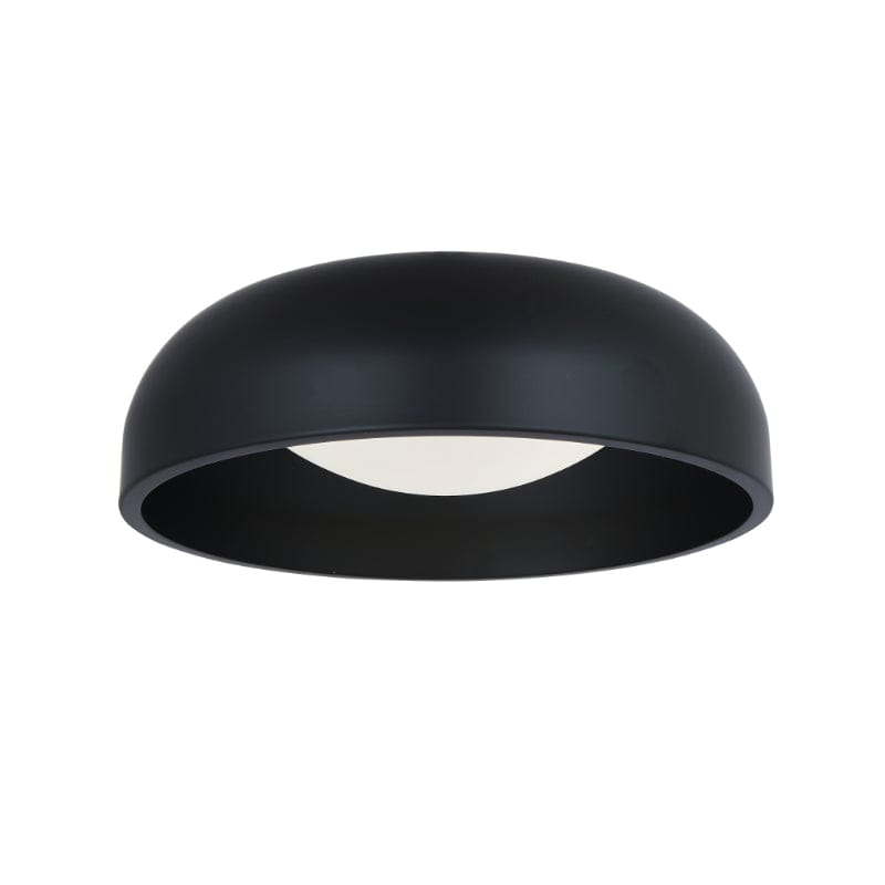 Abra Matte Black Abra 13" 3CCK Inner Curve Flushmount with Opal Glass Diffuser 30075FM