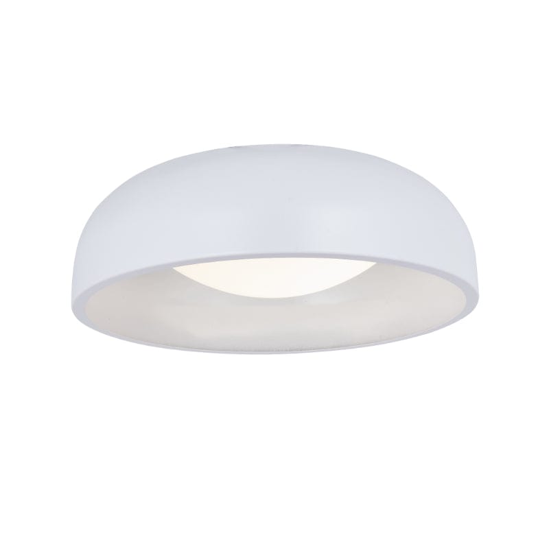 Abra Matte White Abra 13" 3CCK Inner Curve Flushmount with Opal Glass Diffuser 30075FM