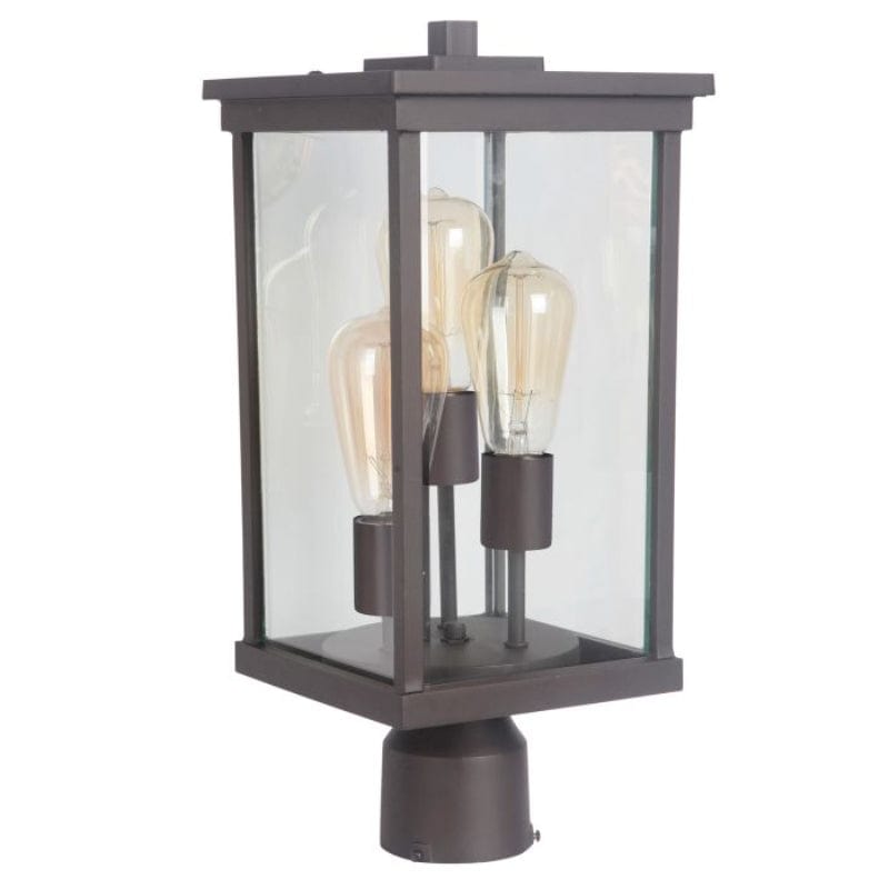 Craftmade Craftmade Riviera III 3 Light Large Outdoor Post Mount in Oiled Bronze Outdoor Z9725-OBO