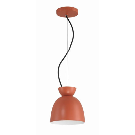 Craftmade Ventura Dome 1 Light Mini Pendant in Baked Clay 59191-BCY