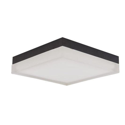 Abra Black Abra 9" Square Moulded Glass Flushmount 30080FM