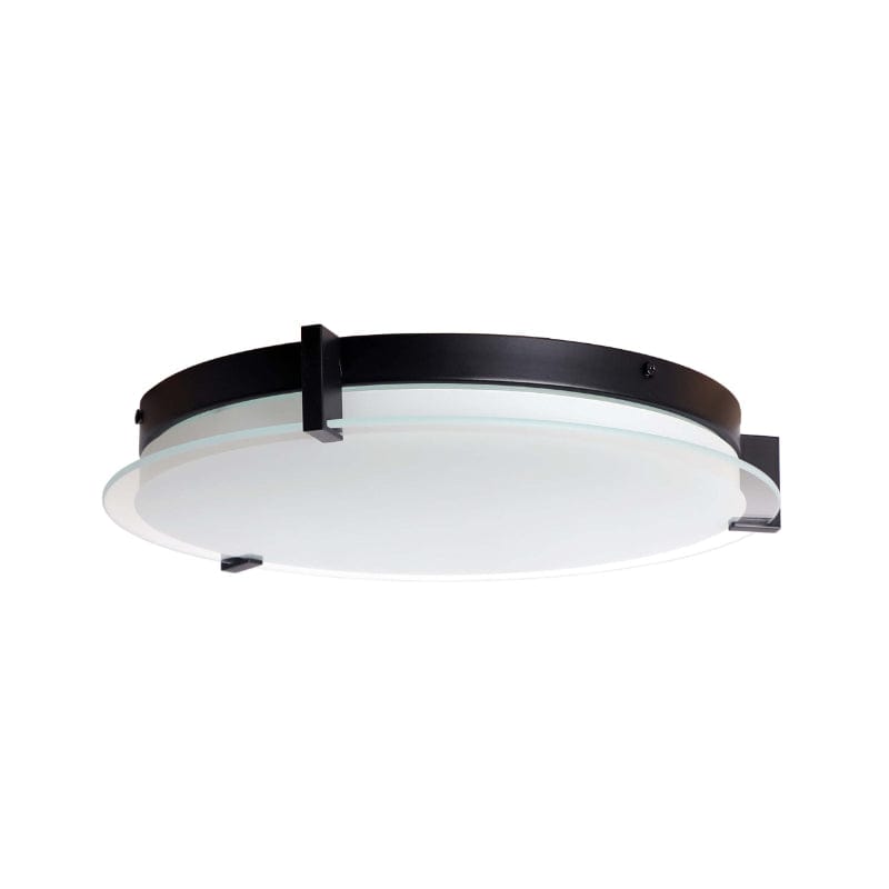 Abra Black Abra Flat Round Glass Low profile Flushmount 30011FM