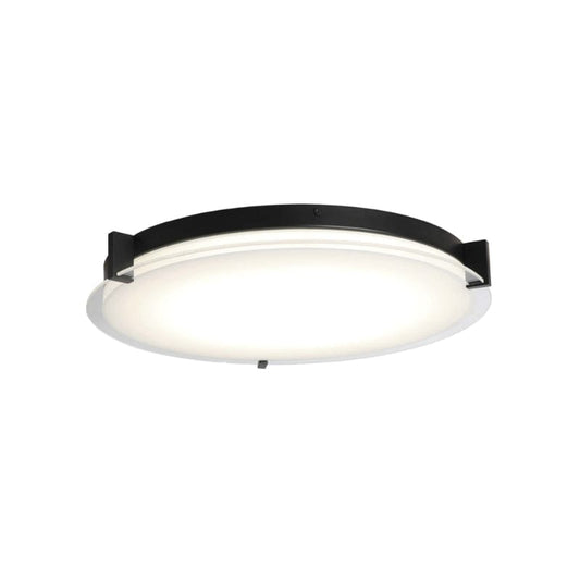 Abra Black Abra Flat Round Glass Low profile Flushmount 30018FM