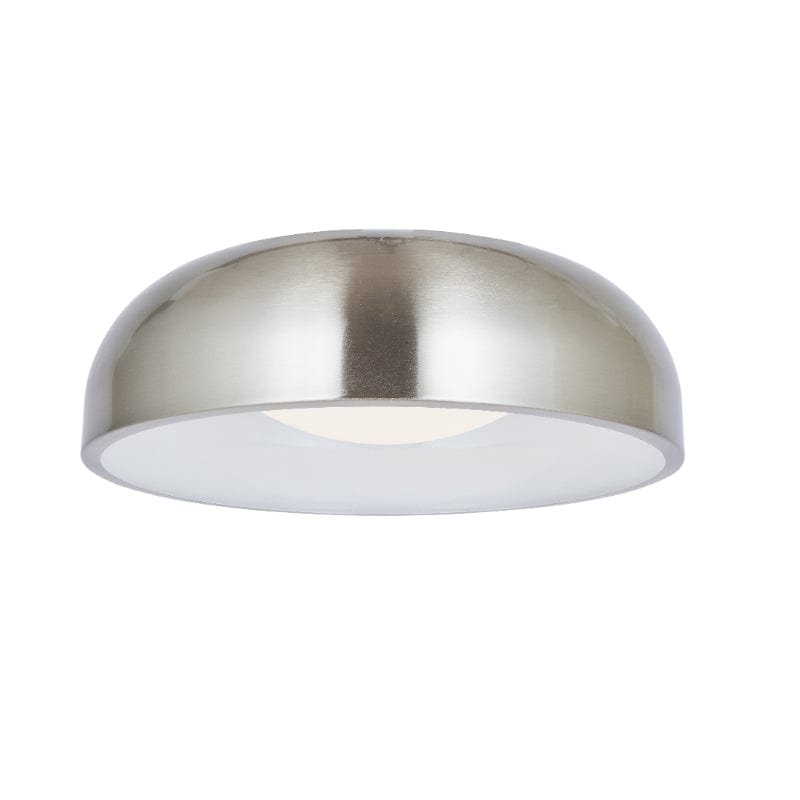 Abra Brushed Nickel Abra 13" 3CCK Inner Curve Flushmount with Opal Glass Diffuser 30075FM