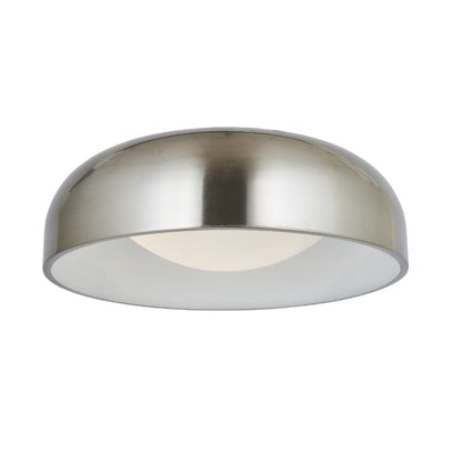 Abra Brushed Nickel Abra 17" 3CCK Inner Curve Flushmount with Opal Glass Diffuser 30076FM