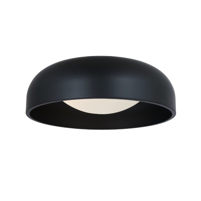 Abra Matte Black Abra 17" 3CCK Inner Curve Flushmount with Opal Glass Diffuser 30076FM