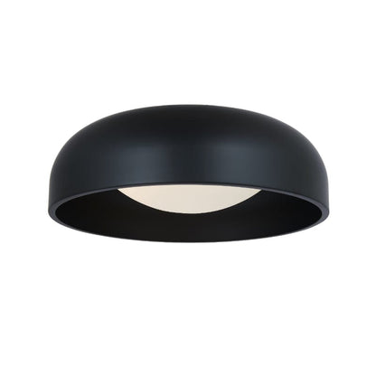 Abra Matte Black Abra 17" 3CCK Inner Curve Flushmount with Opal Glass Diffuser 30076FM