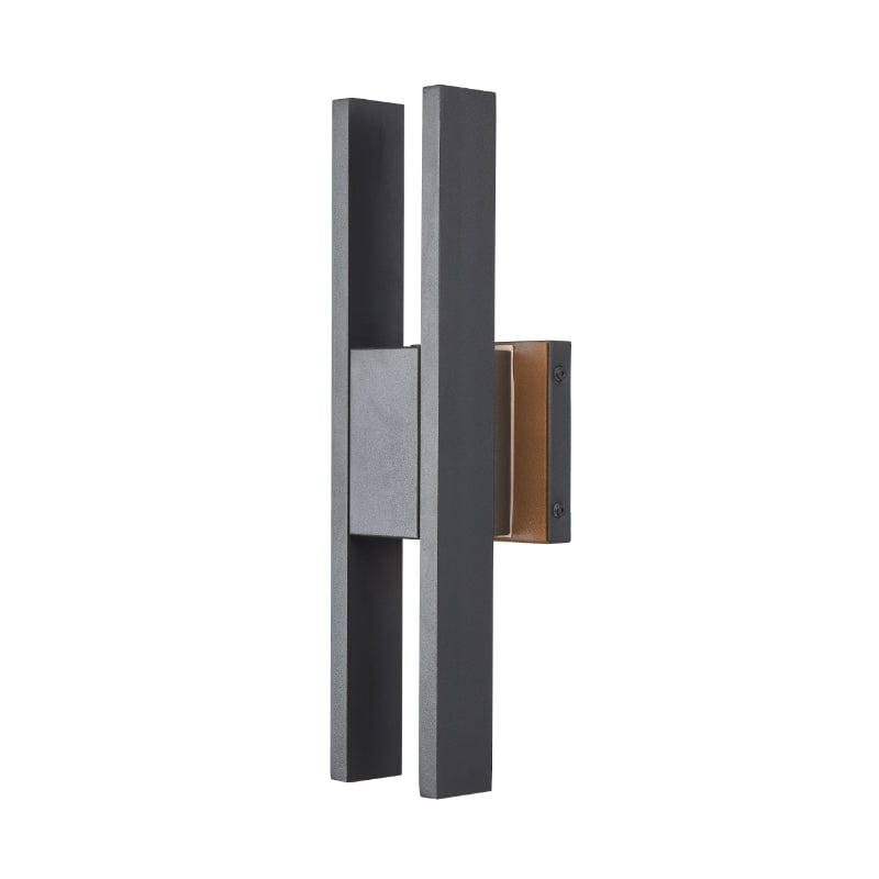 Abra Matte Black Abra Twin Bar Wet Location Wall Fixture 50007ODW