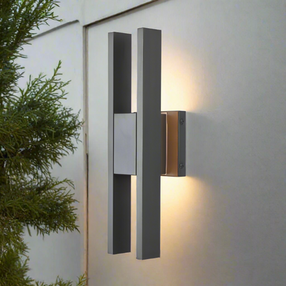 Abra Twin Bar Wet Location Wall Fixture