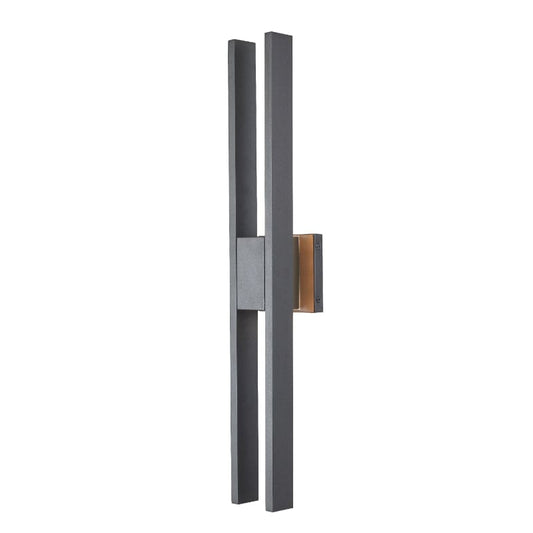 Abra Matte Black Abra Twin Bar Wet Location Wall Fixture 50009ODW