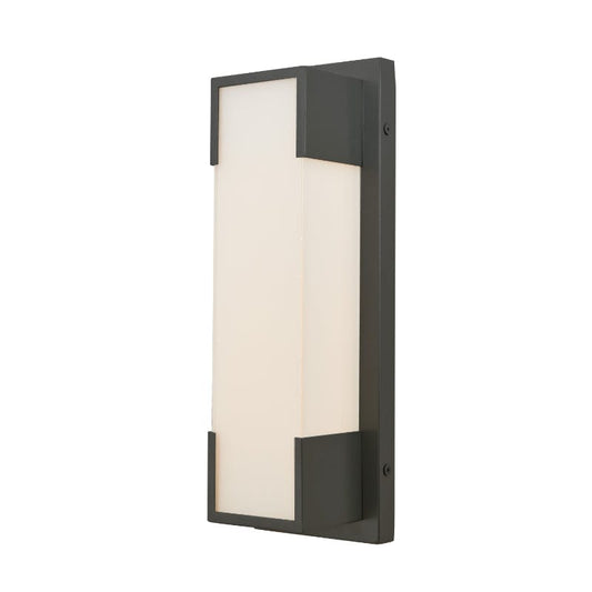 Abra Matte Black Abra Wet Location Miter Glass Wall Fixture 50044ODW