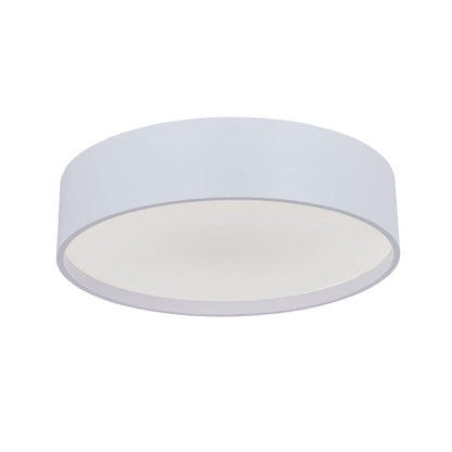 Abra Matte White Abra 10" 3CCK Metal Cylinder and Frosted Glass Flushmount 30026FM