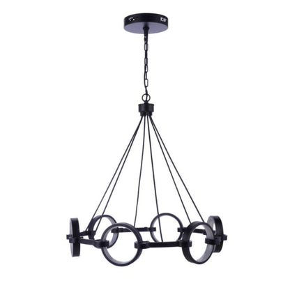 Craftmade Craftmade Context 6 Light LED Chandelier in Flat Black 59326-FB-LED