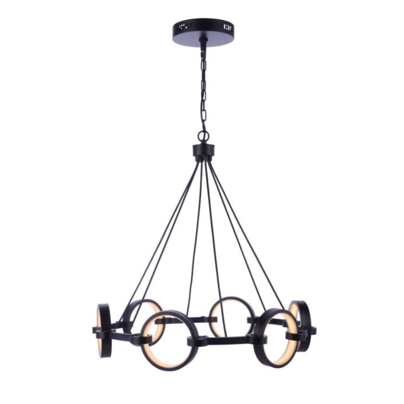 Craftmade Craftmade Context 6 Light LED Chandelier in Flat Black 59326-FB-LED