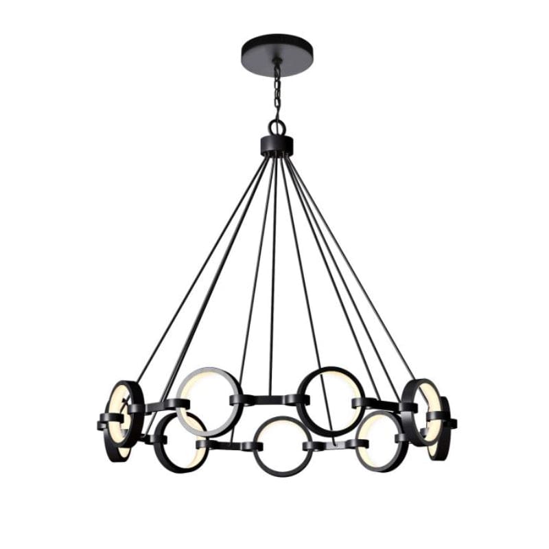 Craftmade Craftmade Context 9 Light LED Chandelier in Flat Black 59329-FB-LED