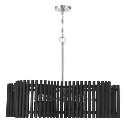 Craftmade Craftmade Freeform 5 Light Large Chandelier in Polished Nickel/Black Walnut 58426-PLNBWN