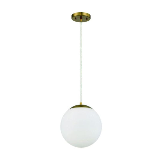 Craftmade Craftmade Gaze 1 Light 10" Pendant in Satin Brass (White Glass) 56891-SB-WG