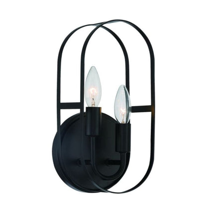 Craftmade Craftmade Mindful 2 Light Sconce in Flat Black 12806FB2