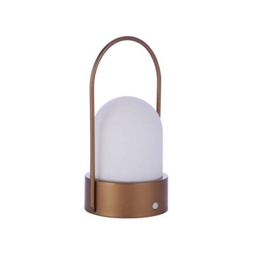 Craftmade Craftmade Outdoor Rechargeable Dimmable LED Portable Lamp in Satin Brass (Dome Shade) 86276R-LED