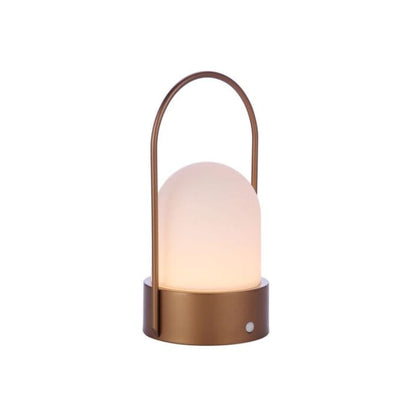 Craftmade Craftmade Outdoor Rechargeable Dimmable LED Portable Lamp in Satin Brass (Dome Shade) 86276R-LED