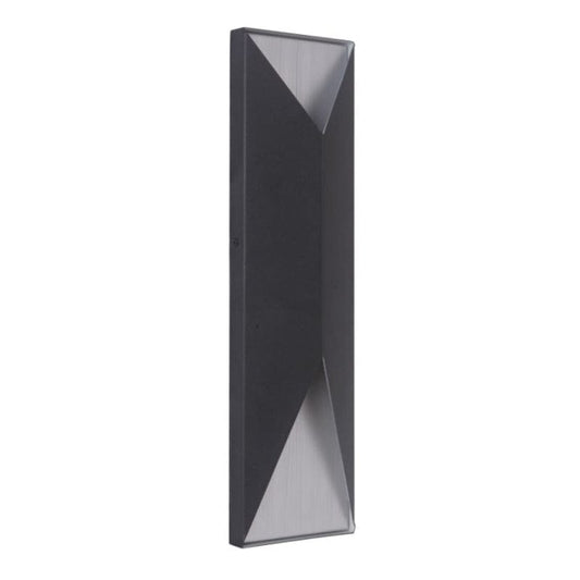 Craftmade Craftmade Peak 2 Light Large LED Outdoor Pocket Sconce in Textured Black/Brushed Aluminum Z3422-TBBA-LED