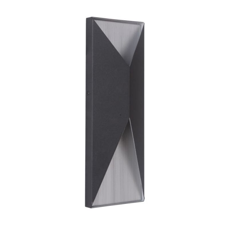 Craftmade Craftmade Peak 2 Light Medium LED Outdoor Pocket Sconce in Textured Black/Brushed Aluminum Z3412-TBBA-LED