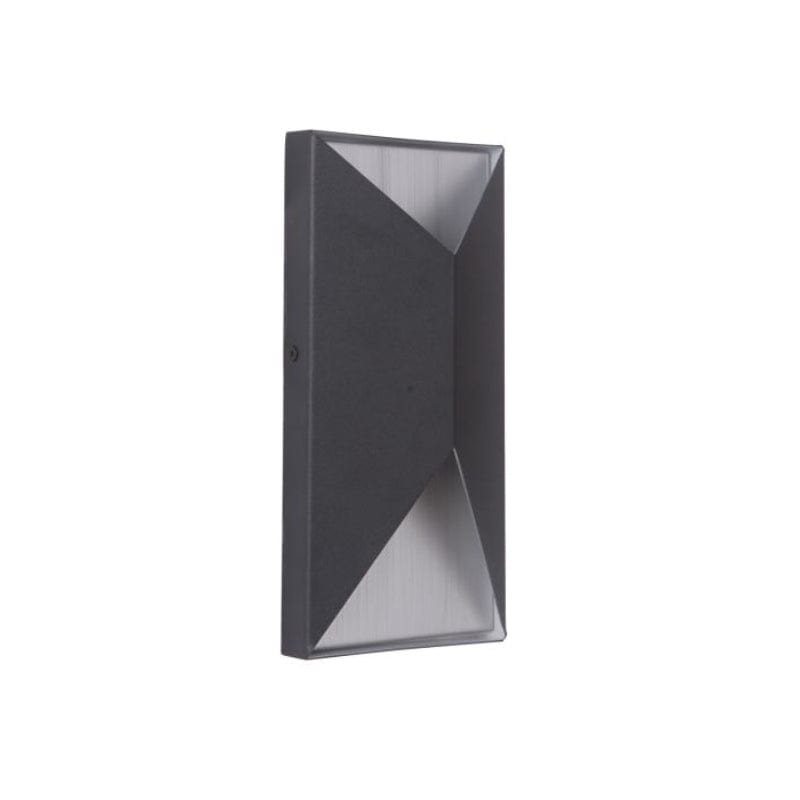 Craftmade Craftmade Peak 2 Light Small LED Outdoor Pocket Sconce in Textured Black/Brushed Aluminum Z3402-TBBA-LED