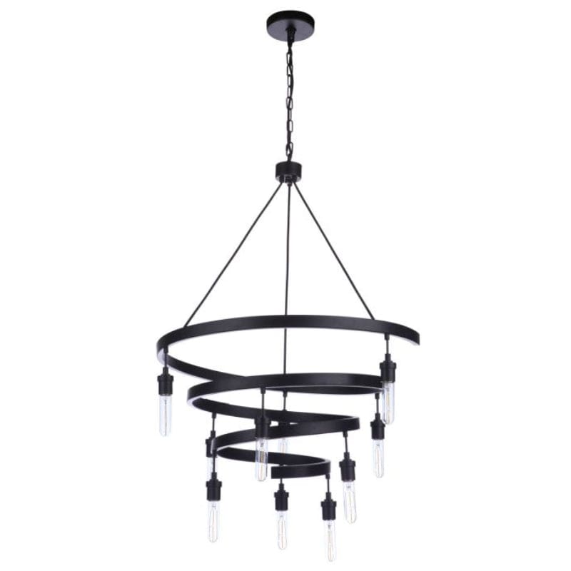 Craftmade Craftmade Tranquil 10 Light Chandelier in Flat Black 55410-FB