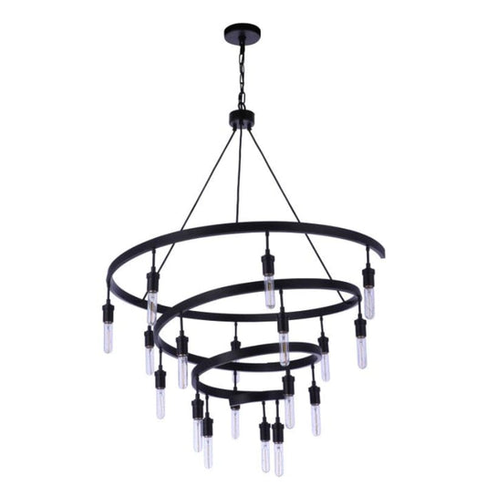 Craftmade Craftmade Tranquil 18 Light Chandelier in Flat Black 55418-FB