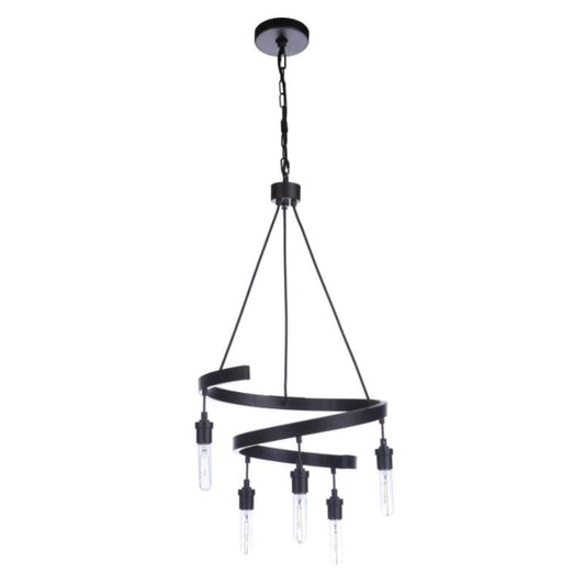 Craftmade Craftmade Tranquil 5 Light Chandelier in Flat Black 55425-FB